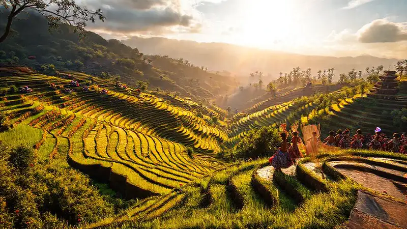 Bali ofrece un paisaje exuberante y festivo