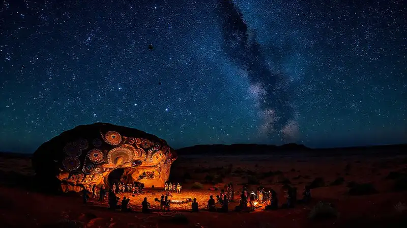 Aborígenes australianos celebran el cielo estrellado
