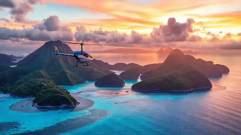 Islas tropicales ofrecen vuelos panorámicos espectaculares
