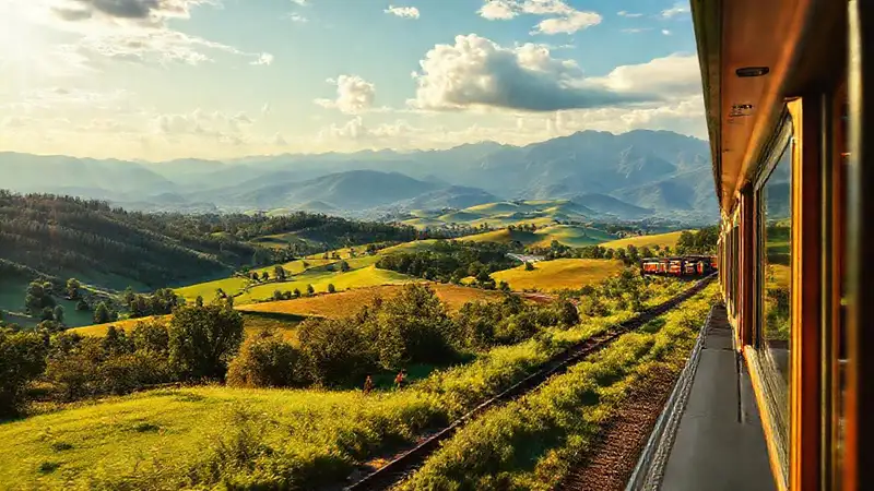 Un tren panorámico ofrece un viaje evocador