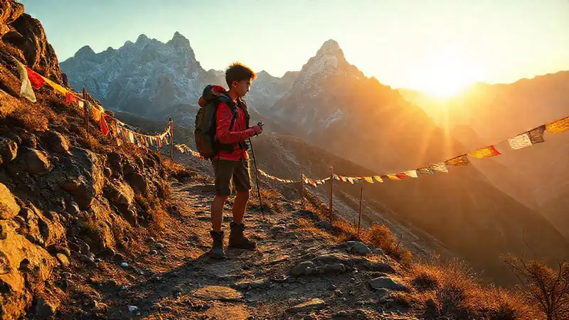El joven caminante encontró paz en la montaña
