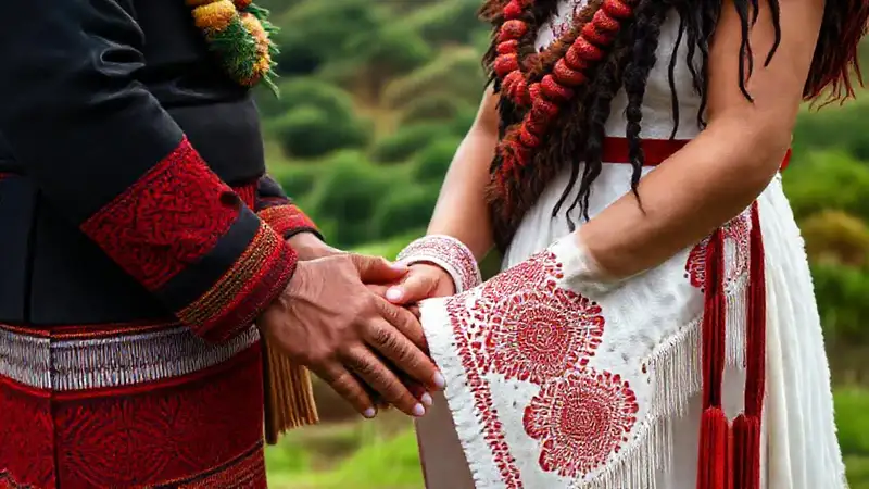 Ceremonia maorí: unión, color y tradición