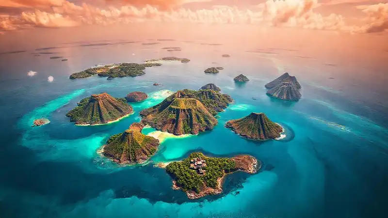 Islas tropicales volcánicas ofrecen belleza exótica