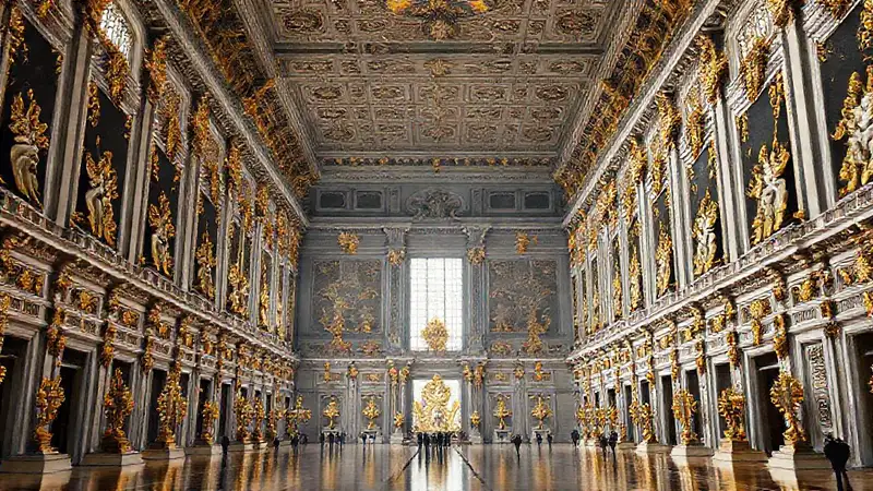 Un palacio majestuoso evoca quietud y belleza
