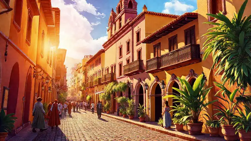 Una ciudad colonial vibrante y pintoresca