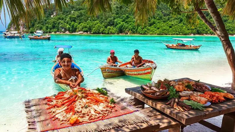 Paraíso tropical con sabores auténticos