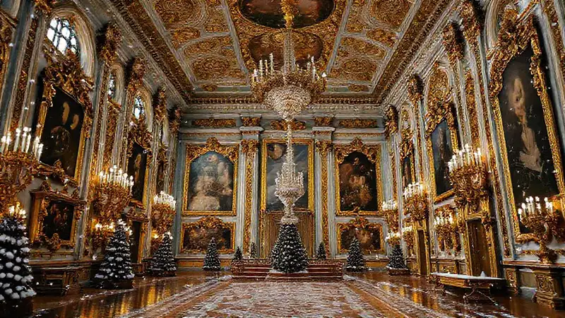El palacio ruso es majestuoso y dorado