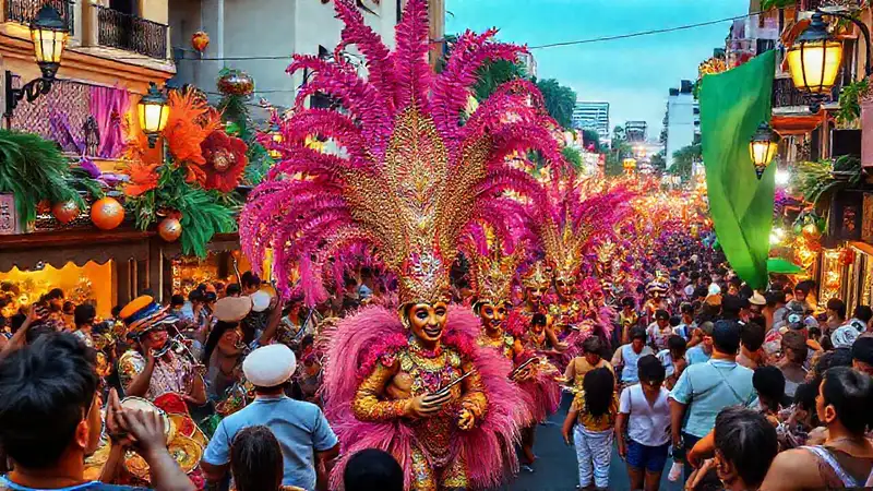 El carnaval latinoamericano es vibrante y alegre