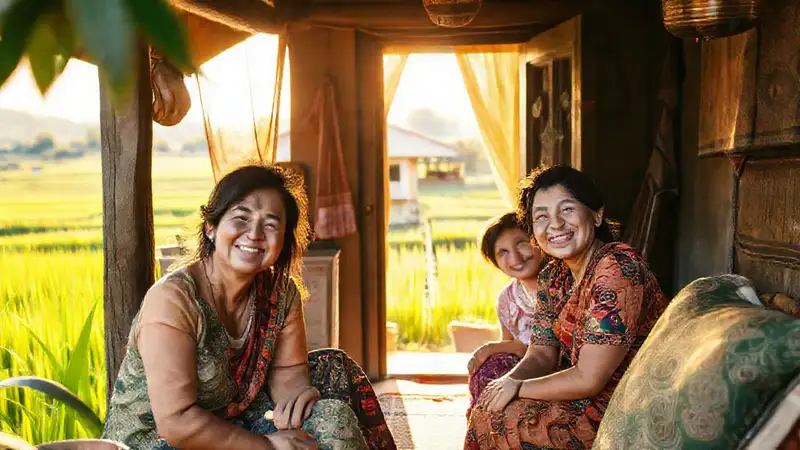 Un hogar vietnamita acogedor y soleado