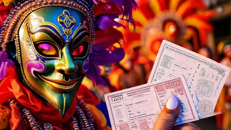 Celebraciones alegres en Latinoamérica con máscaras