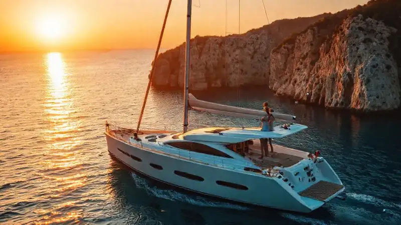 Un romántico velero besa el Mediterráneo