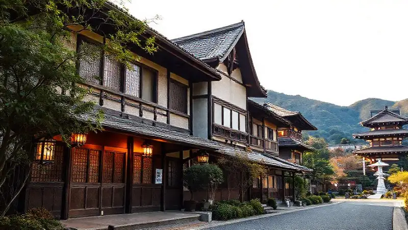 Ryokan japonés tranquilo y acogedor