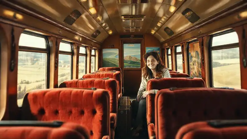 Un feliz viaje en tren vintage