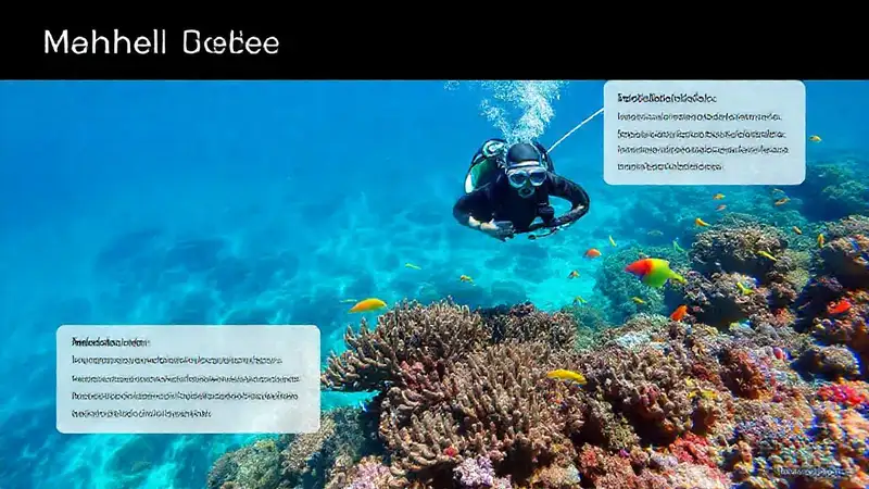 Buceador explora arrecife de coral vívido