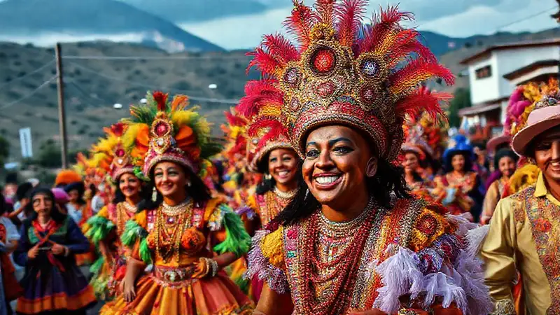 El carnaval peruano es vibrante y alegre
