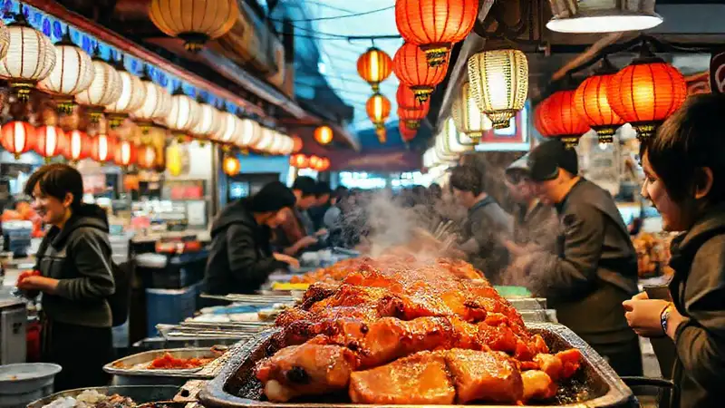 Mercado coreano: comida