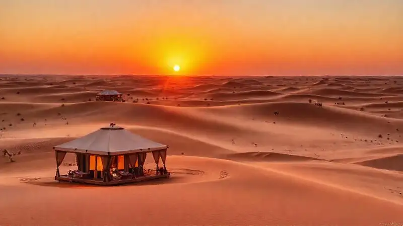 Refugio de lujo, atardecer y aventura
