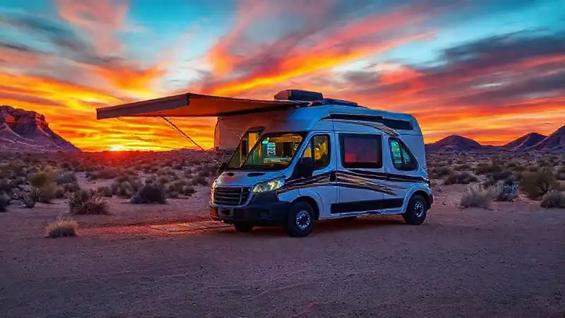 Furgoneta de lujo: aventura americana vibrante