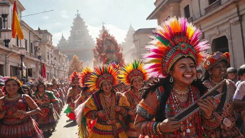 Bolivia celebra un carnaval vibrante y colorido