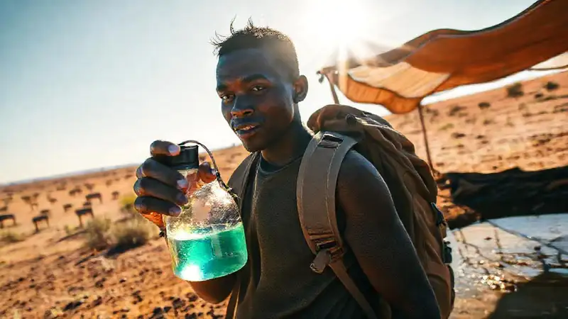 Viajero encuentra agua pura en África