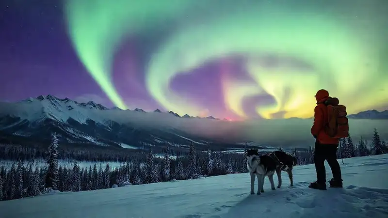 Aurora boreal ilumina la aventura canadiense