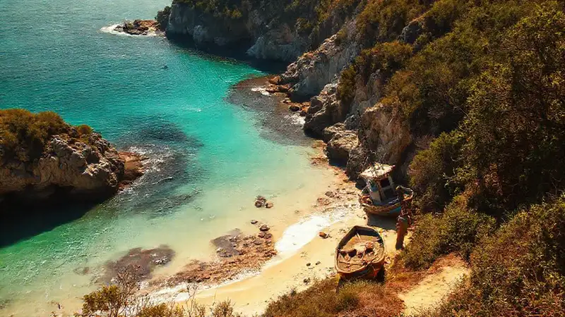 Una playa remota