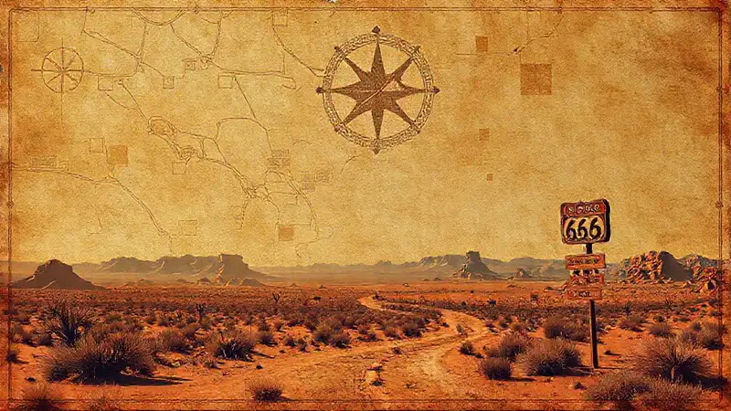 Mapa antiguo revela un paisaje surreal
