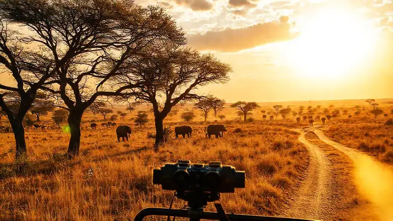 Safario africano: luz dorada y aventura
