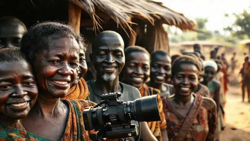 La cámara documenta una comunidad africana respetuosa