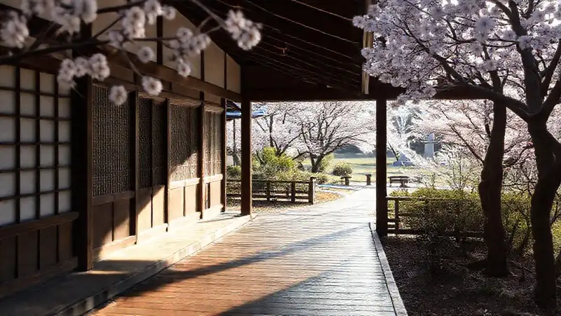 El rincón japonés transmite paz serena
